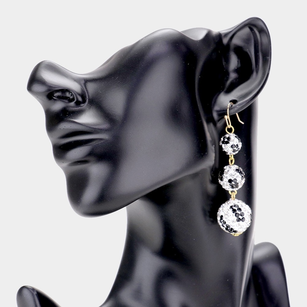 Leopard Print Rhinestone Dangling Statement Earrings